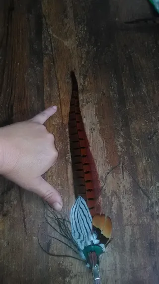 Tocado de plumas naturales para pelo o gorro