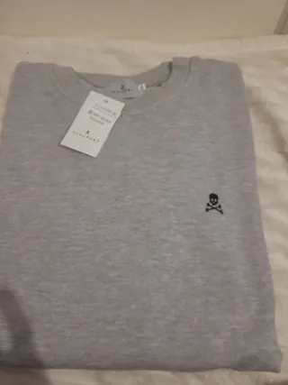Sudadera Scalpers XXL Gris Nueva Con Etiquetas