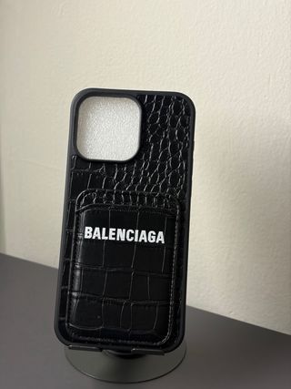 Cover iPhone 15 Pro Max porta carte Balenciaga