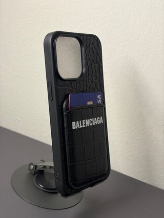Cover iPhone 15 Pro Max porta carte Balenciaga