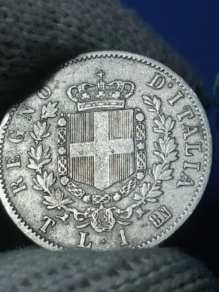 Moneta Regno d'Italia Argento 1 Lira