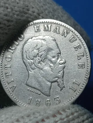 Moneta Regno d'Italia Argento 1 Lira