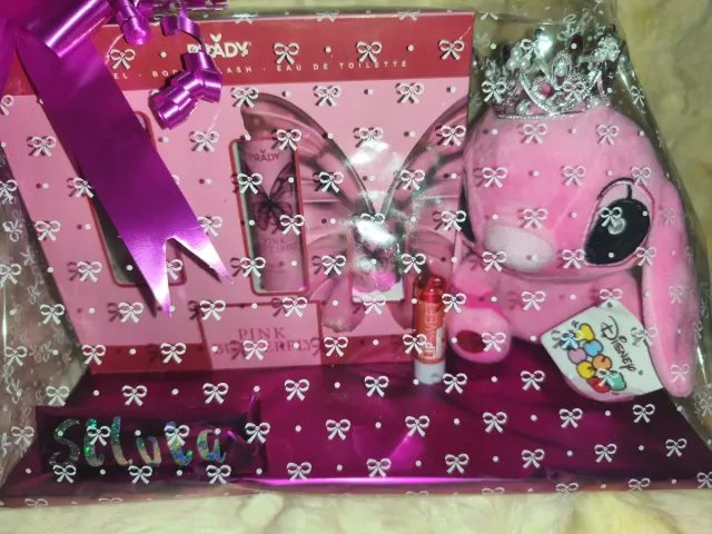 Pack Regalo Stitch Rosa: Perfume y Bálsamo Labial.