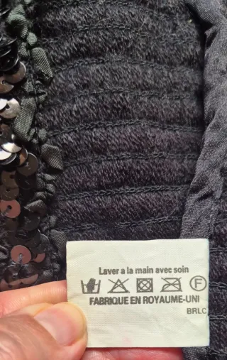 TOP ELÁSTICO LENTEJUELAS NEGRO T.ÚNICA