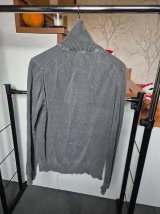 Sudadera Diesel gris con cremallera Vintage