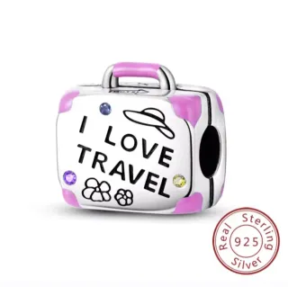 Charm I Love Travel Maleta Pandora Plata 925
