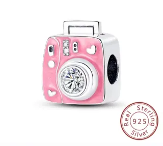 Charm Cámara Pandora Rosa Plata 925