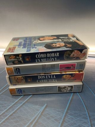 4 PELICULAS VHS románticas, Audrey Hepburn