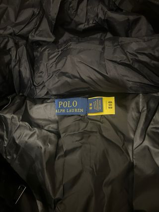 Polo Ralph Lauren Abrigo Negro Acolchado