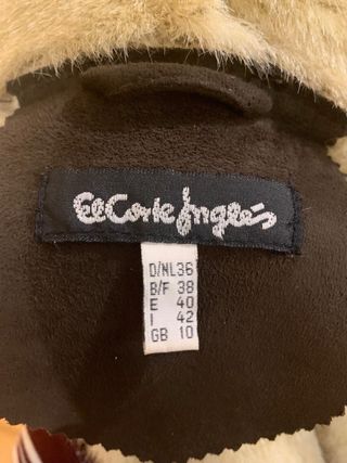 Chaqueta pelo El Corte Inglés Talla 40