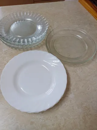 Lote 10 Platos Vintage Cristal y Porcelana