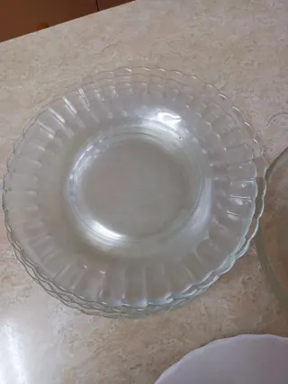 Lote 10 Platos Vintage Cristal y Porcelana