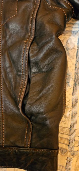 Cazadora Piel Negra Estilo Vaquero