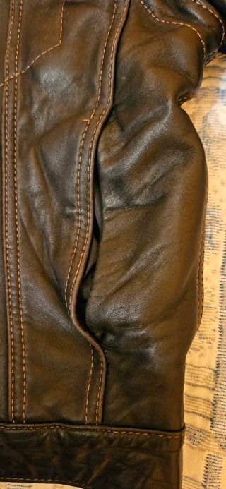 Cazadora Piel Negra Estilo Vaquero