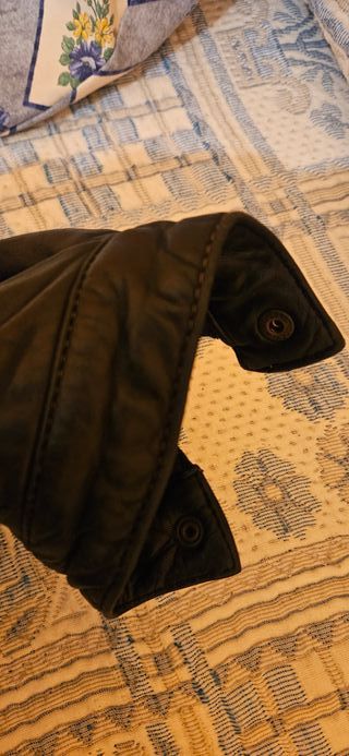 Cazadora Piel Negra Estilo Vaquero