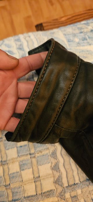 Cazadora Piel Negra Estilo Vaquero