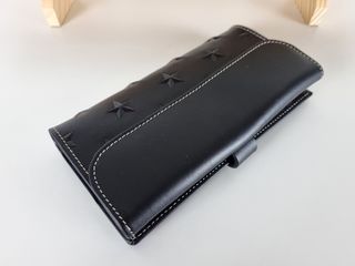 Cartera en Piel Genuina con Estrellas Super Suave