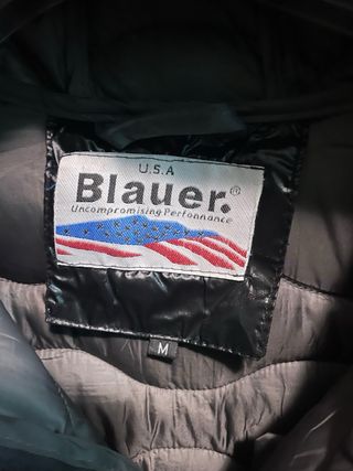 Blauer Giubbotto Nero Lucido Uomo Taglia M