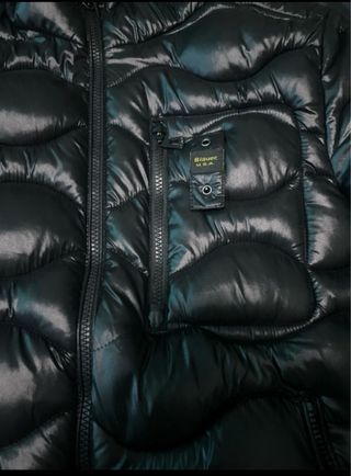 Blauer Giubbotto Nero Lucido Uomo Taglia M