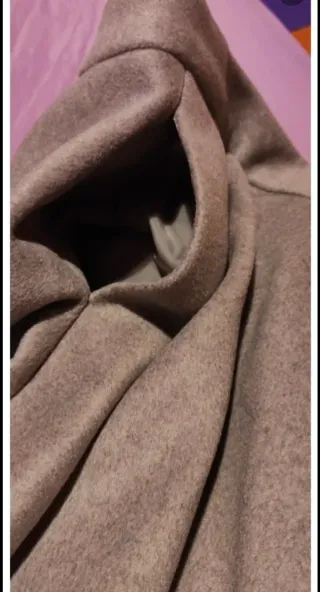 Falda de vuelo beige talla L