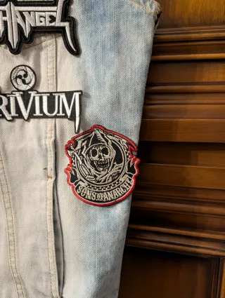 Giacca di jeans metal customizzata M/L