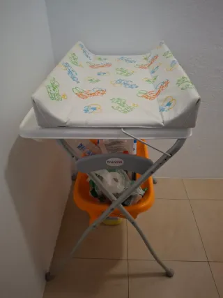 Bañera cambiador de bebé plegable