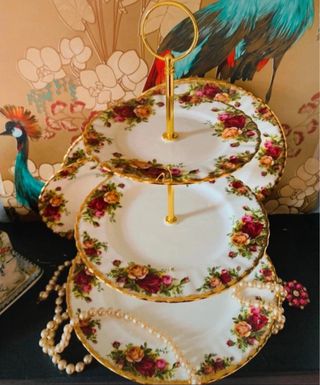 Royal Albert Alzata Torta 3 Piani Rose