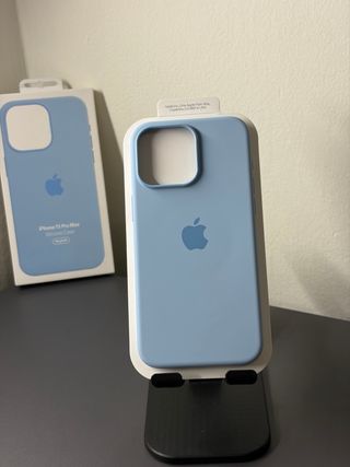 Cover iPhone 15 Pro Max Silicone MagSafe Blu