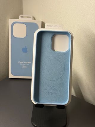 Cover iPhone 15 Pro Max Silicone MagSafe Blu