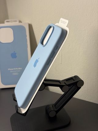 Cover iPhone 15 Pro Max Silicone MagSafe Blu