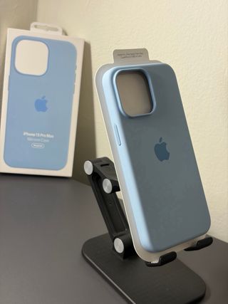 Cover iPhone 15 Pro Max Silicone MagSafe Blu