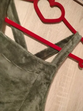 Mono peto corto pana invierno verde oliva