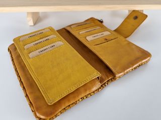 Cartera Trenzada a Mano-Piel Genuina-Vintage-Italy