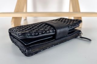 Cartera Trenzada a Mano-Piel Genuina-Vintage-Italy