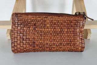 Cartera Trenzada a Mano-Piel Genuina-Vintage-Italy