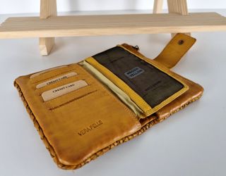 Cartera Trenzada a Mano-Piel Genuina-Vintage-Italy