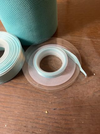 Tulle e nastrini azzurri