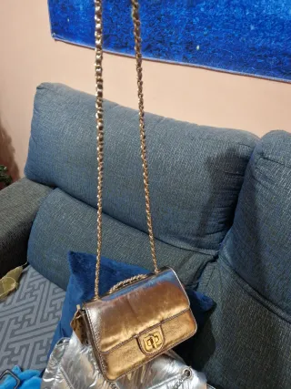 Bolsos Sara Bag Plateado y Dorado liquidación .