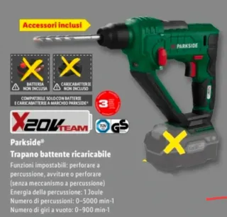 Martillo Perforador 20V Team