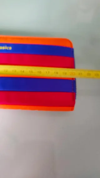 Cartera monedero Fun&Basics rayas azul, naranja