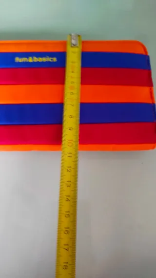 Cartera monedero Fun&Basics rayas azul, naranja