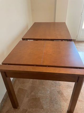Mesa de pino macizo extensible