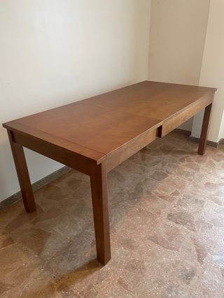 Mesa de pino macizo extensible