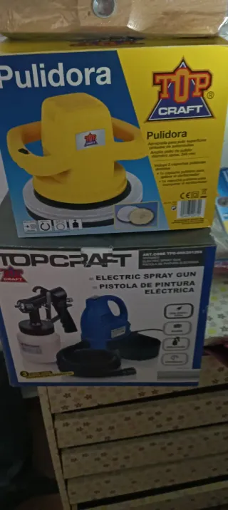 Pistola Pintura Eléctrica y pulidora  Topcraft