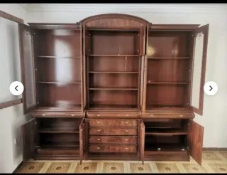 Mueble salón vitrina cajonera madera