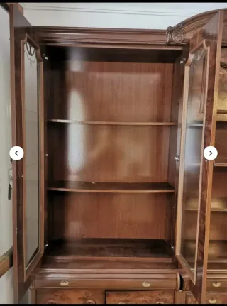 Mueble salón vitrina cajonera madera