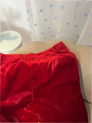 Pantalones MNG Terciopelo Rojo Talla S