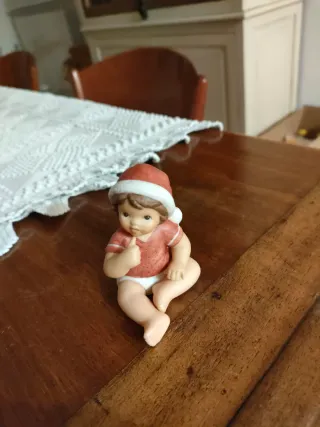 Statuina Bambino Natalizio Nina e Marco Goebel