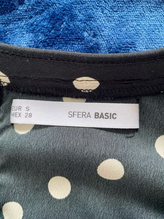 Blusón Sfera Topos Mangas Fruncidas Talla L