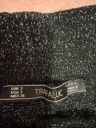 Pantalón Zara plateado talla S